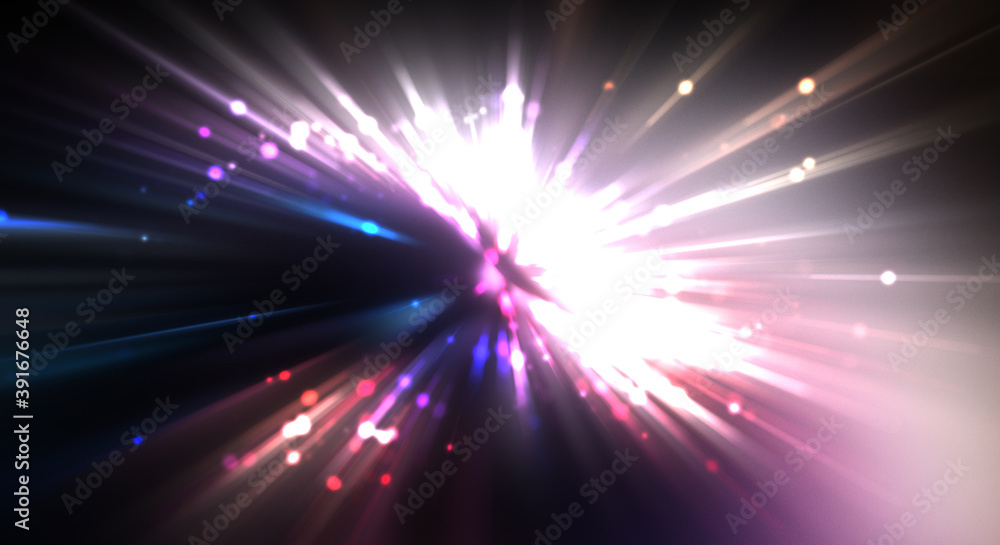 Dynamic moving burst of light. Beautiful shinning background of colorful lights. Vibrant energy display of a star with glowing light rays and particles. Dynamic moving burst of light. Beautiful shinning background of colorful lights. Vibrant energy display of a star with glowing light rays and particles.