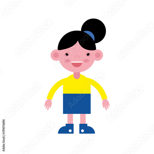cute little girl avatar charater