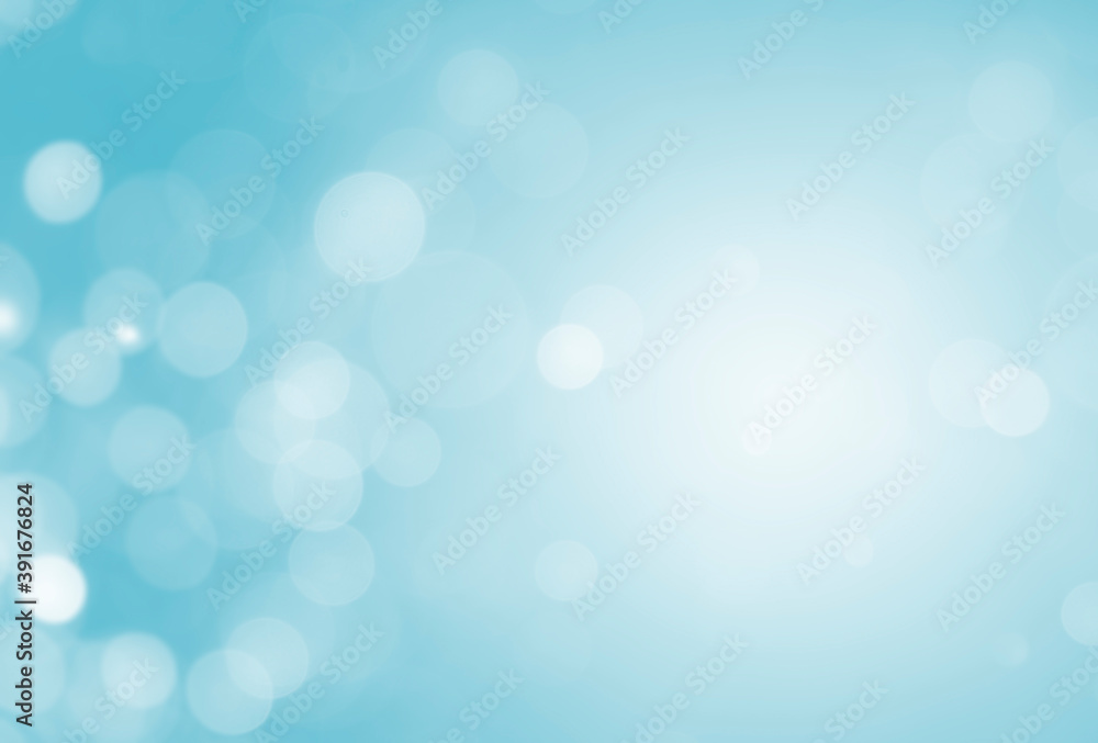 White lights bokeh, Defocus glitter blur on soft blue texture background. Bokeh christmas blurred beautiful shiny. White lights bokeh, Defocus glitter blur on soft blue texture background. Bokeh christmas blurred beautiful shiny.