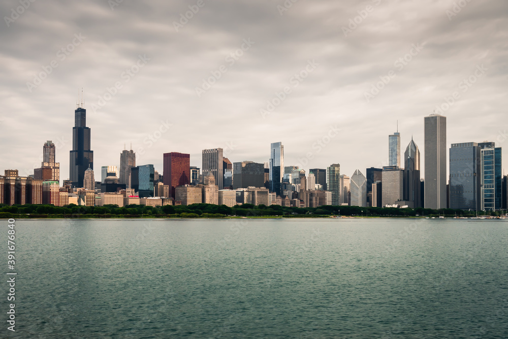 Naklejka premium Skyline of Chicago