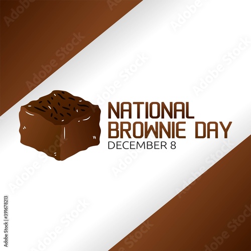 National Brownie Day Vector Illustration. Suitable for greeting card poster and banner