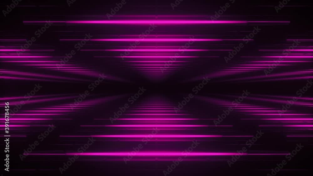 Abstract pink futuristic background. Space from glowing neon light triangle tubes of astera on black background. Technology, VJ concept. Led lamp. Horizontal view. Seamless loop 3d animation of 4K Abstract pink futuristic background. Space from glowing neon light triangle tubes of astera on black background. Technology, VJ concept. Led lamp. Horizontal view. Seamless loop 3d animation of 4K