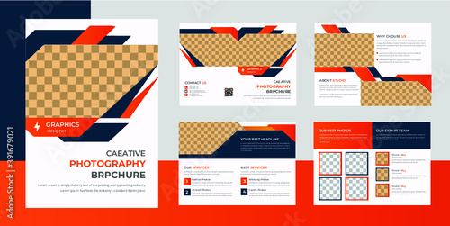 Photography Modern & Creative 08 Pages Annual Report Bi Fold brochure template design