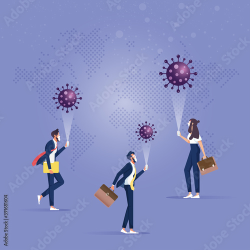 Coronavirus online news and tracking applications, Business company mobile phone for News update and tracking applications on mobile phone