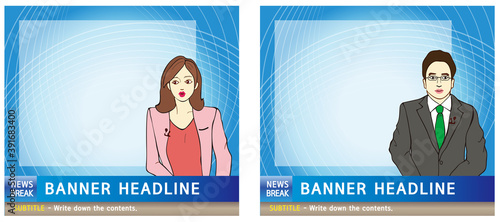 [Vector]Two announcers and News frames