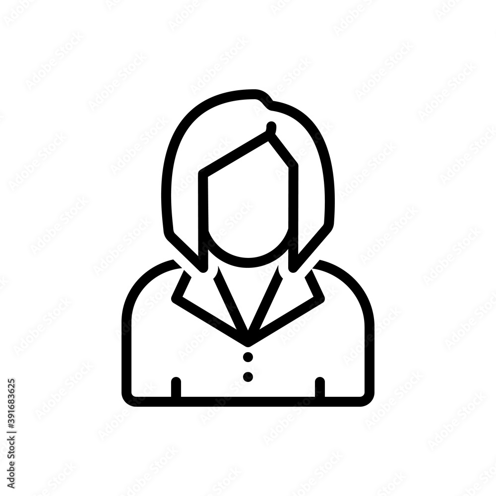 Black line icon for Ms adolescent Black line icon for Ms adolescent