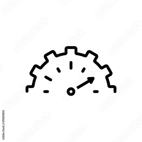 Black line icon for exceed