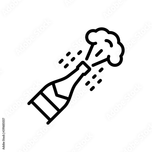 Black line icon for pop