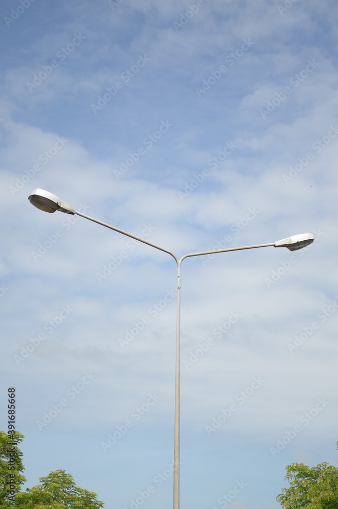 electric street lamp in country Thailand electric street lamp in country Thailand