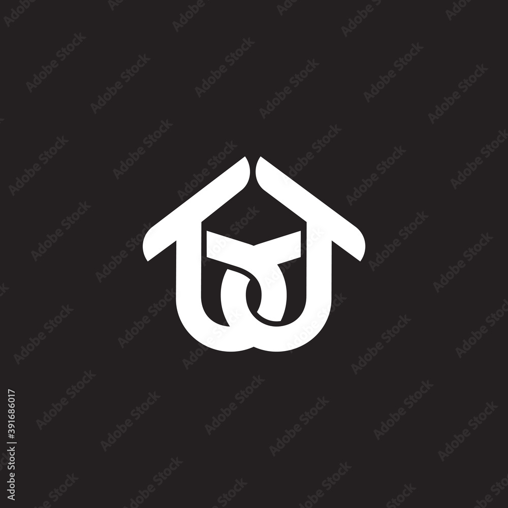 abstract letter tb roof home symbol flat geometric logo vector abstract letter tb roof home symbol flat geometric logo vector