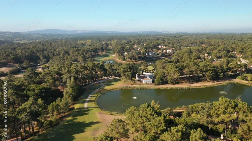 forward flight over beautiful golf resort in Portugal forward flight over beautiful golf resort in Portugal