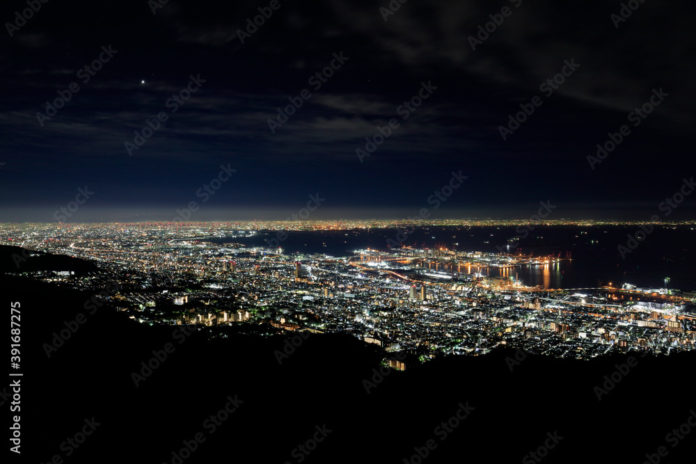 摩耶山掬星台から見る神戸の夜景　【2020年】