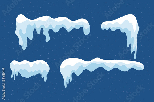 bundle of four snowdrifts set icons