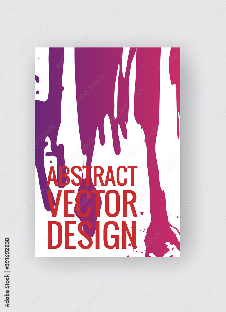 Plakat Abstract poster templates. Colorful threads composition.