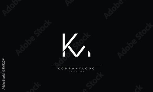 KVM Abstract initial monogram letter alphabet logo design photo