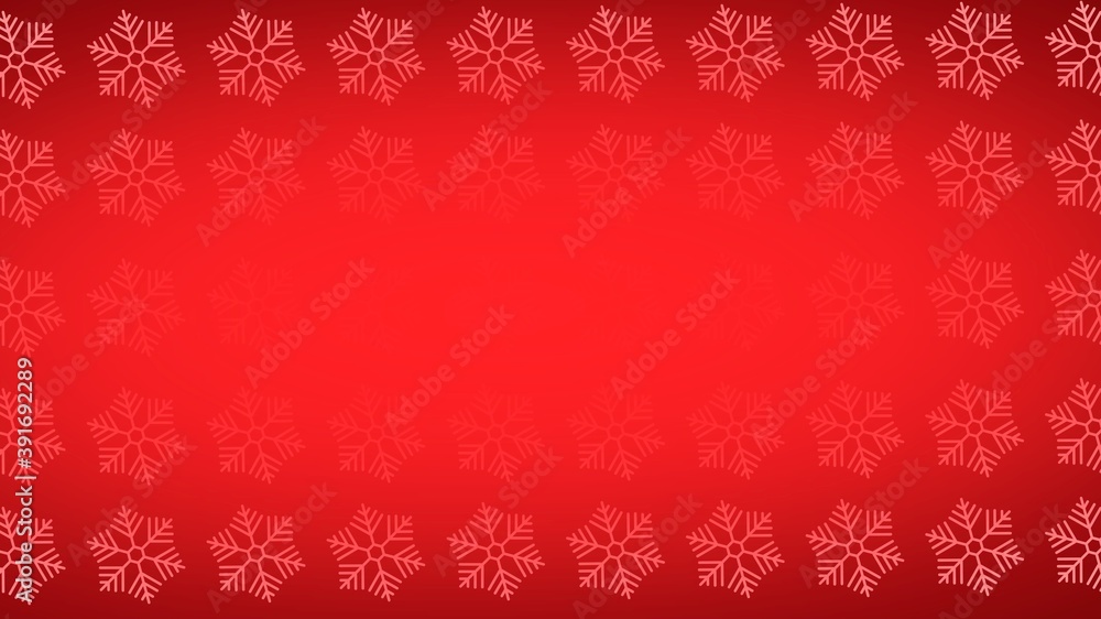 Christmas background with snowflakes in red colors background 