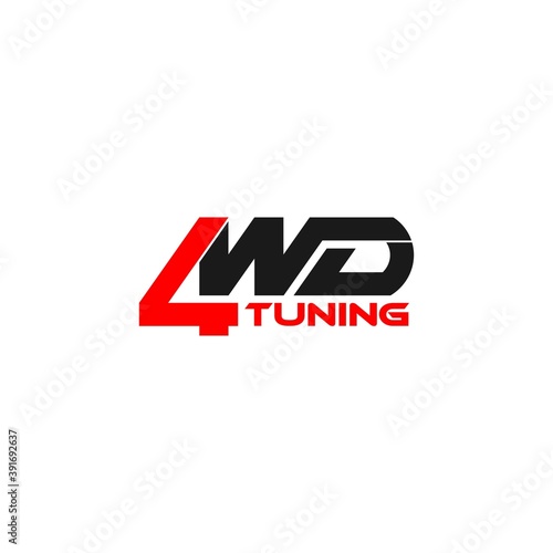 4 W D Logo, Modern text