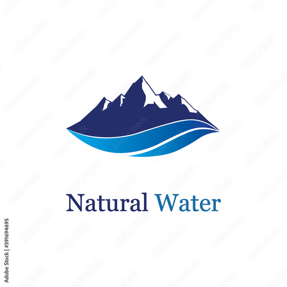 natur water logo mountain vector natur water logo mountain vector