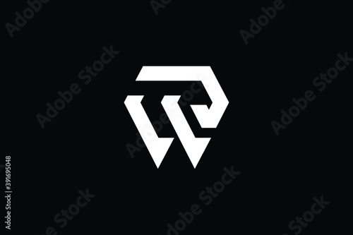 WP logo letter design on luxury background. PW logo monogram initials letter concept. WP icon logo design. PW elegant and Professional letter icon design on black background. W P PW WP