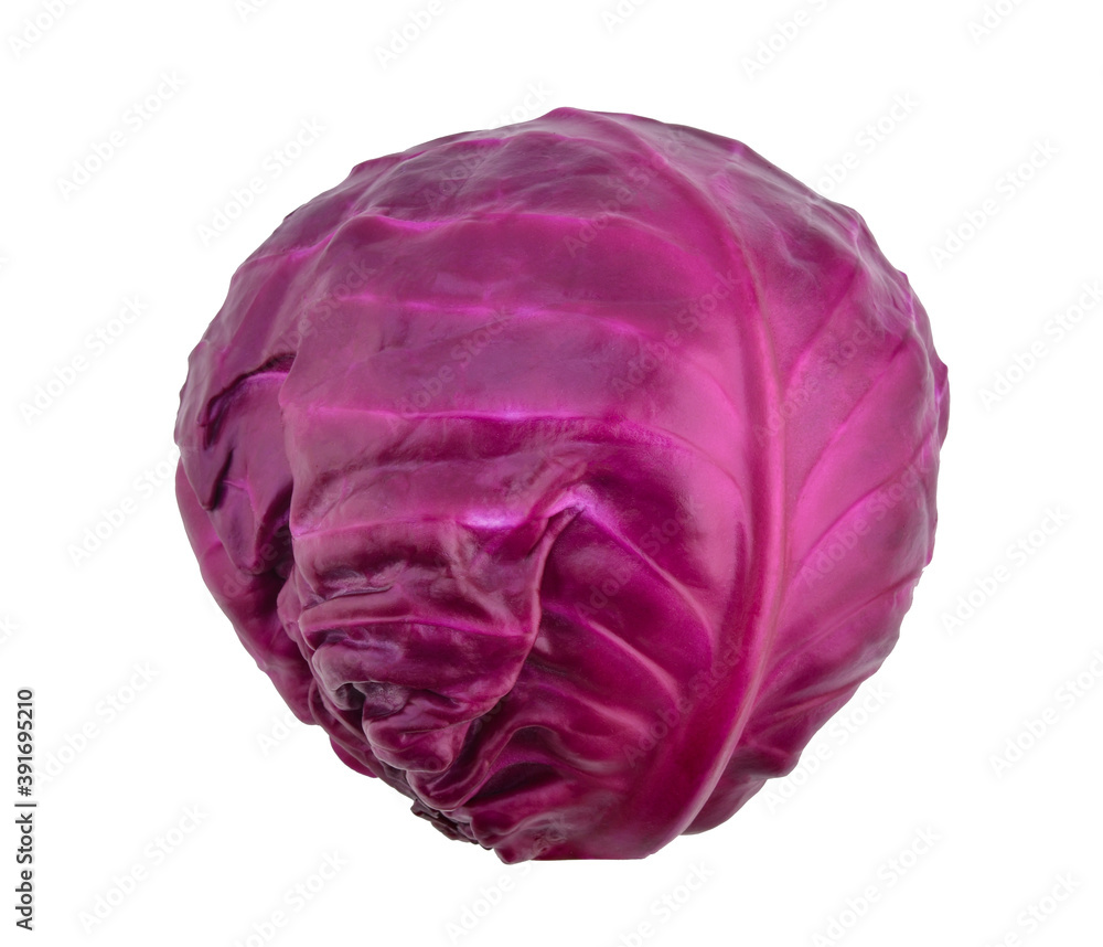 Purple cabbage isolated on white background Purple cabbage isolated on white background