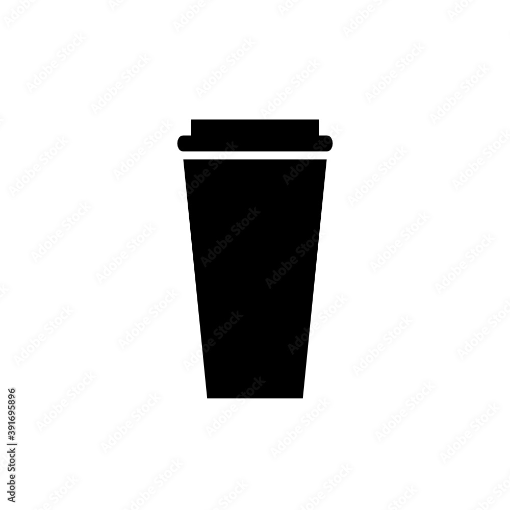 icon tumbler cup coffee high quality black style vector icon tumbler cup coffee high quality black style vector