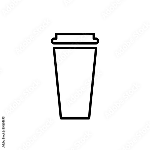 icon tumbler cup coffee high quality black style vector