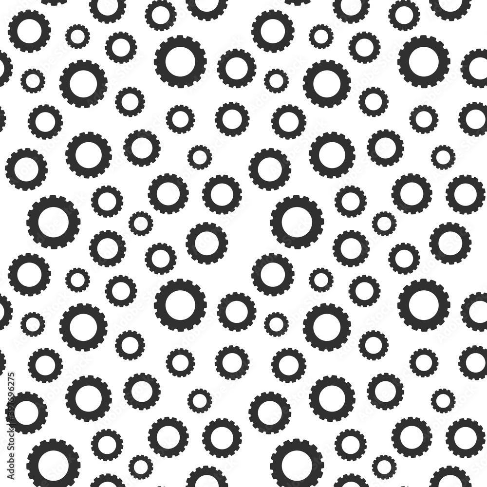 Gear Wheels vector concept seamless pattern or background