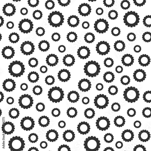 Gear Wheels vector concept seamless pattern or background