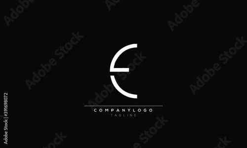 ECL Abstract initial monogram letter alphabet logo design