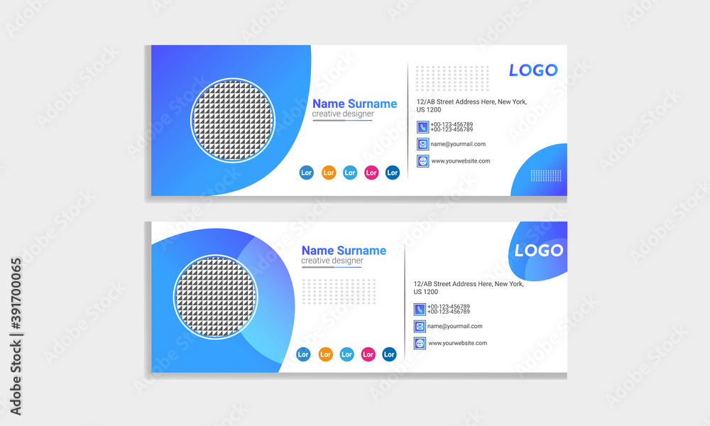 Flat, Modern, and Professional Email Signature Templates Design Flat, Modern, and Professional Email Signature Templates Design