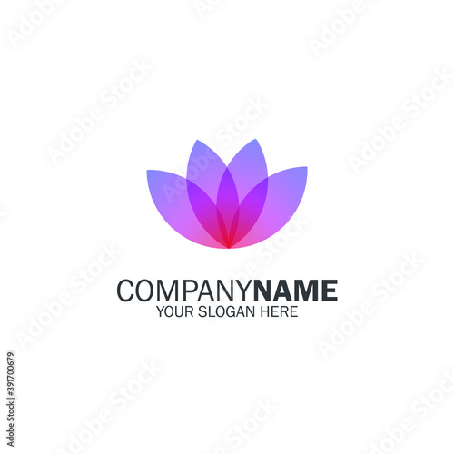 lotus logo design template vector illustration