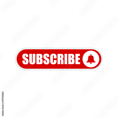 subscribe button icon on white background. flat style. subscribe icon for your web site design, logo, app, UI. subscribe symbol.