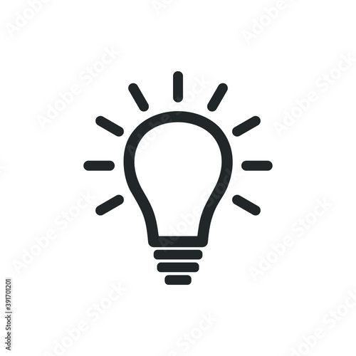 Bulb icon vector. Bulb icon isolated on white background. Bulb icon simple and modern for app, web and design.