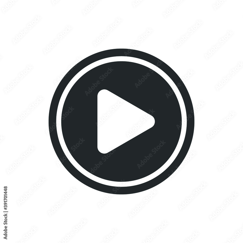 Play button icon isolated on white background. Play button icon in trendy design style. Play button vector icon modern and simple flat symbol for web site, mobile, logo, app, UI. Play button icon vect Play button icon isolated on white background. Play button icon in trendy design style. Play button vector icon modern and simple flat symbol for web site, mobile, logo, app, UI. Play button icon vect