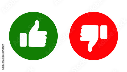 thumbs up and down