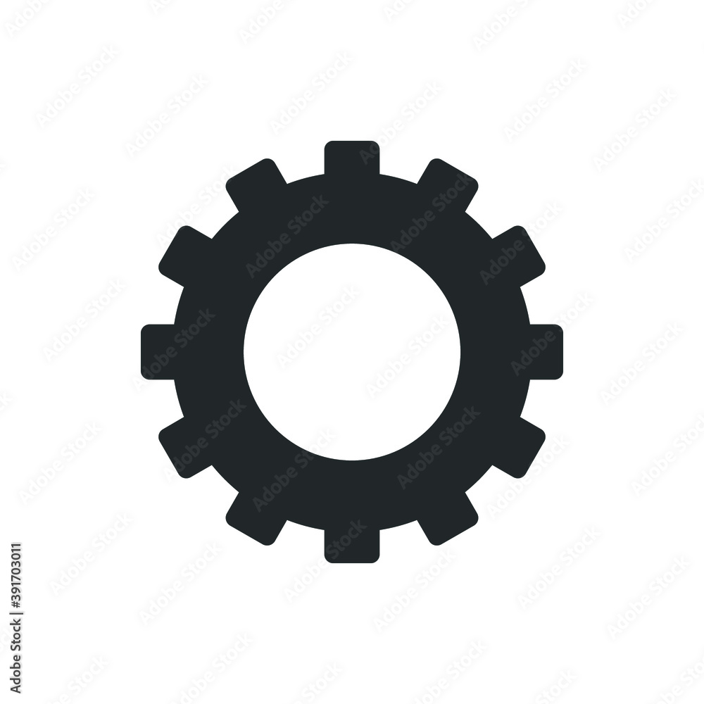 Gear icon. Gear icon vector. Gear icon isolated on white background