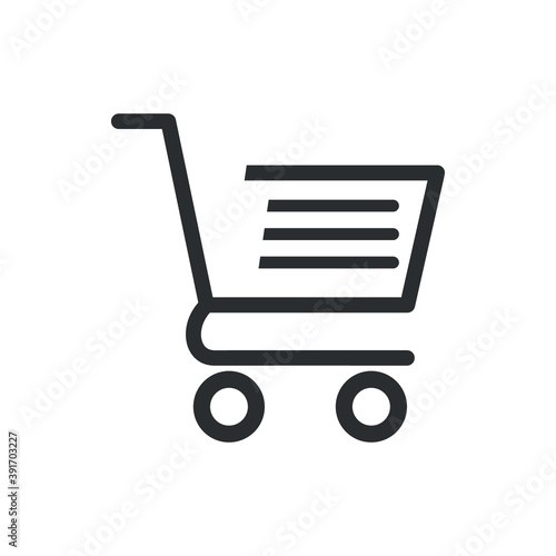 Shooping cart icon vector. Shooping cart icon isolated on white background. Shooping cart icon simple and modern for app, web and design.