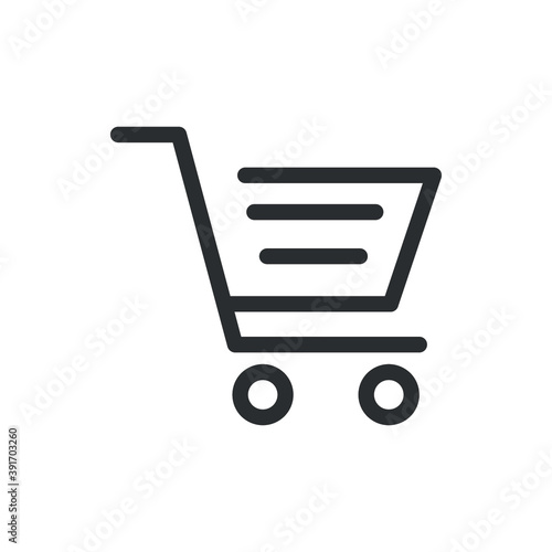 Shooping cart icon vector. Shooping cart icon isolated on white background. Shooping cart icon simple and modern for app, web and design.