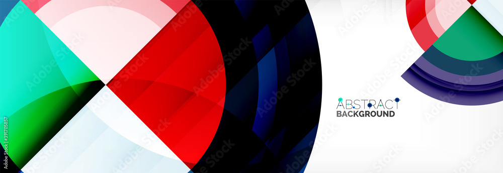 Round shapes, triangles and circles. Modern abstract background Round shapes, triangles and circles. Modern abstract background