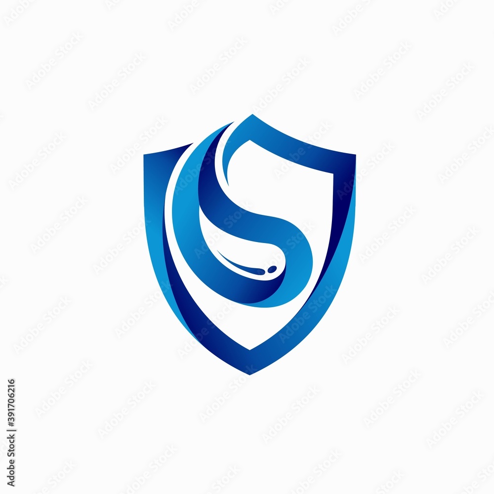 blue shield icon with pure water vector blue shield icon with pure water vector