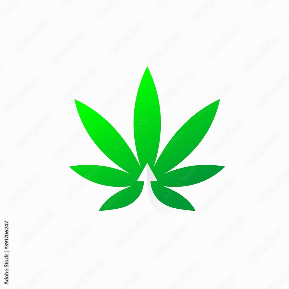 green cannabis logo with arrow symbol green cannabis logo with arrow symbol