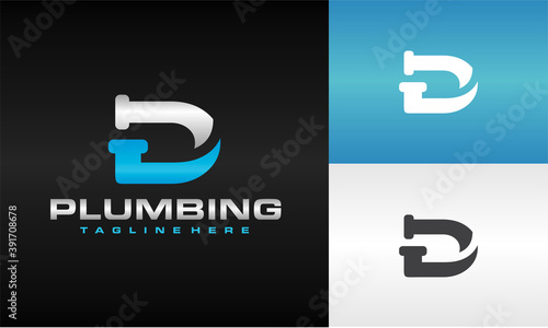 letter D plumbing logo