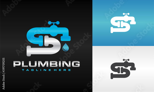 letter S water faucet logo