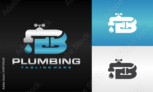 letter B water faucet logo
