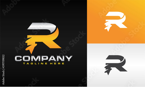 letter R drill logo