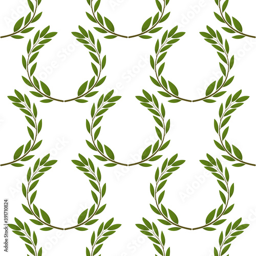 Seamless background with olive leaves. Ideal for printing on fabric or paper.