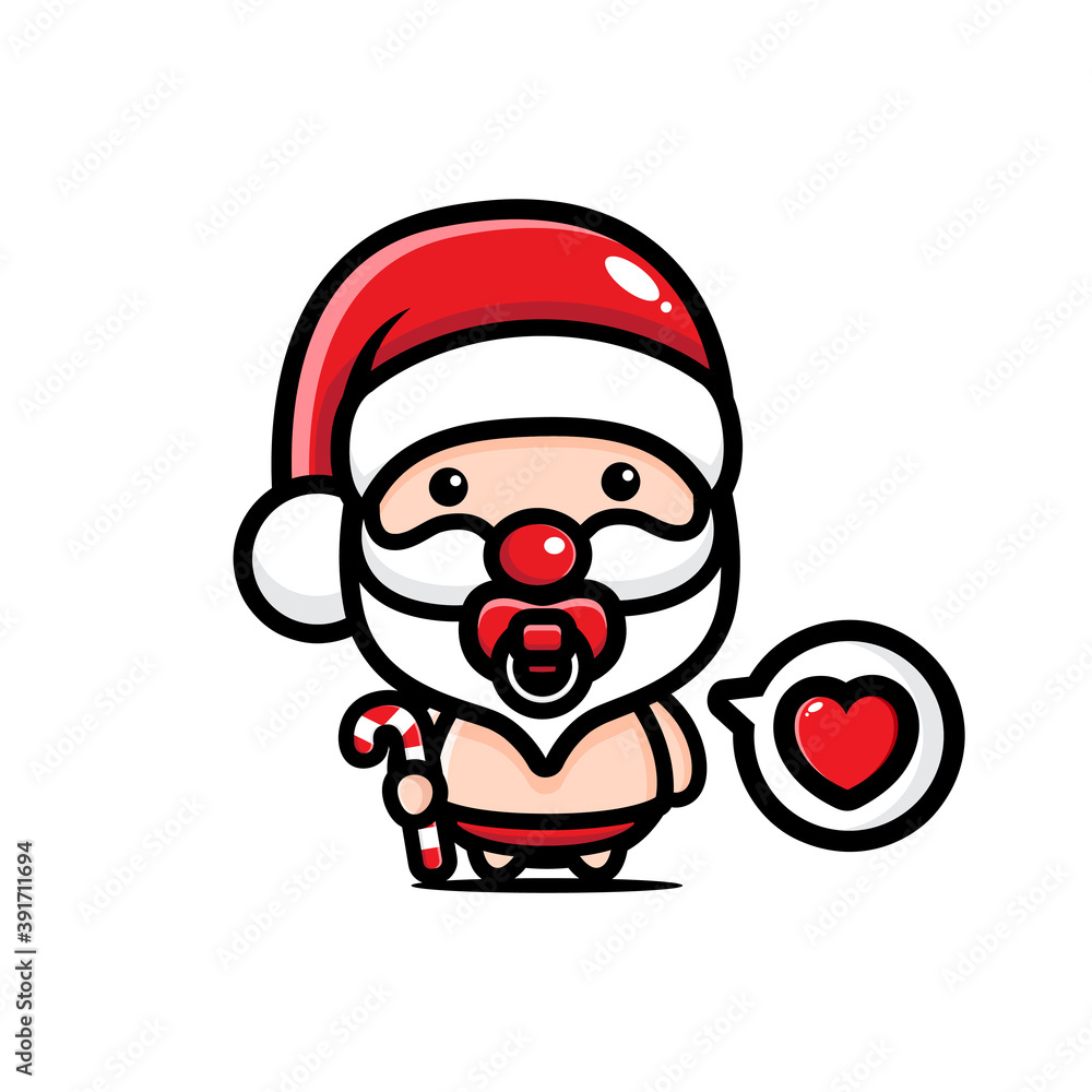 cute old baby character wearing santa costume cute old baby character wearing santa costume