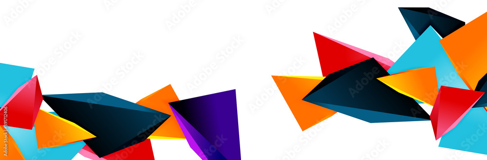 Triangle mosaic abstract background, 3d triangular low poly shapes. Geometric vector illustration for covers, banners, flyers and posters and other Triangle mosaic abstract background, 3d triangular low poly shapes. Geometric vector illustration for covers, banners, flyers and posters and other