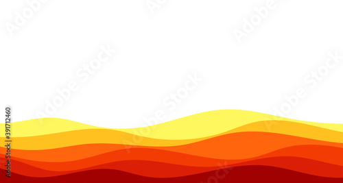 Fire wave flowing lines curve concept border background vector illustration and copy space for text.