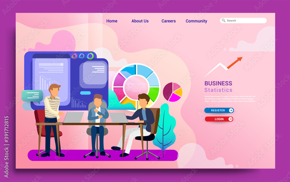 Flat illustration of teamwork concept for Design web templates, business strategy, analytics and idea. Modern vector illustration concepts for website, dashboard preview and landing page.